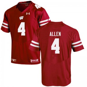 Mens Wisconsin Badgers #4 Markus Allen Red Stitched Jerseys 822258-195