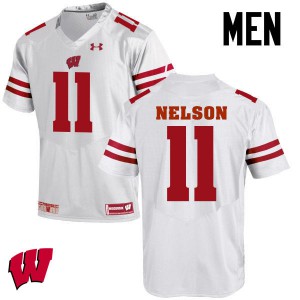 Mens UW #11 Nick Nelson White Embroidery Jerseys 529732-204