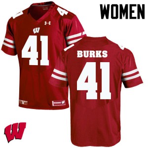 Women's UW #41 Noah Burks Red University Jerseys 612524-644