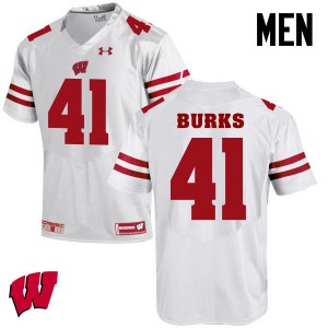 Men Wisconsin Badgers #51 Noah Burks White High School Jersey 996670-731