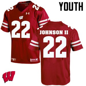 Youth University of Wisconsin #22 Patrick Johnson Ii Red High School Jerseys 816524-962