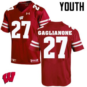 Youth Wisconsin #27 Rafael Gaglianone Red Football Jersey 472975-740