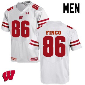 Men Wisconsin Badgers #86 Ricky Finco White Player Jerseys 896875-228