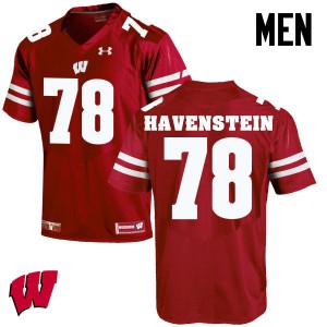 Men University of Wisconsin #78 Robert Havenstein Red Embroidery Jersey 343868-612
