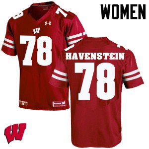 Women's Wisconsin #78 Robert Havenstein Red Alumni Jerseys 141580-421