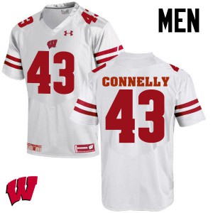 Men University of Wisconsin #43 Ryan Connelly White NCAA Jersey 141715-469