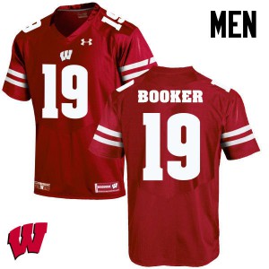 Men Wisconsin #19 Titus Booker Red College Jersey 656053-824