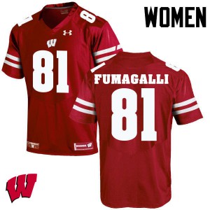 Women University of Wisconsin #81 Troy Fumagalli Red Player Jersey 556777-790