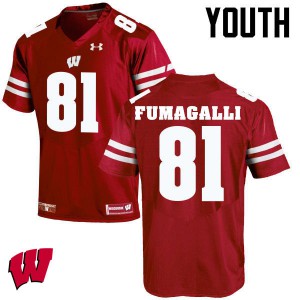 Youth Wisconsin Badgers #81 Troy Fumagalli Red College Jerseys 902328-377