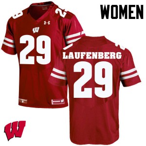 Women's Badgers #29 Troy Laufenberg Red Player Jerseys 282706-459