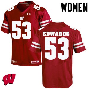 Womens Wisconsin #53 T.J. Edwards Red Alumni Jersey 829332-615