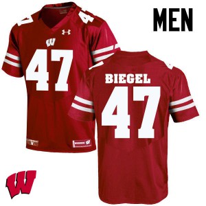 Men's Wisconsin #47 Vince Biegel Red Player Jersey 782213-712
