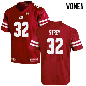 Women's Wisconsin Badgers #32 Marty Strey Red NCAA Jersey 603863-300