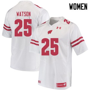 Womens Badgers #25 Nakia Watson White Stitched Jersey 877830-331