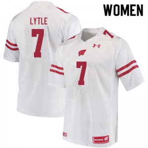 Women Wisconsin #7 Spencer Lytle White Football Jersey 468801-343
