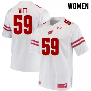 Women's UW #59 Aaron Witt White University Jerseys 620444-587