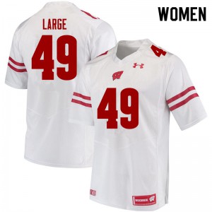 Women Wisconsin #49 Cam Large White Stitched Jerseys 521647-965
