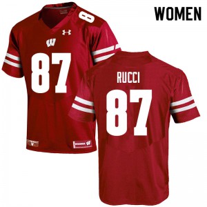 Women Wisconsin Badgers #87 Hayden Rucci Red Stitch Jerseys 339104-212