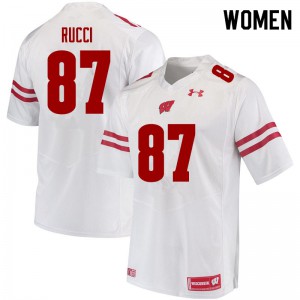 Women's University of Wisconsin #87 Hayden Rucci White NCAA Jersey 472600-455