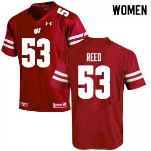 Women's Badgers #53 Malik Reed Red Football Jerseys 986842-544