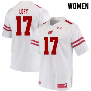 Women's Wisconsin Badgers #17 Max Lofy White Official Jerseys 863165-745
