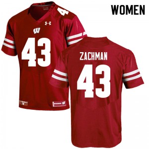 Women UW #43 Preston Zachman Red High School Jerseys 279167-803