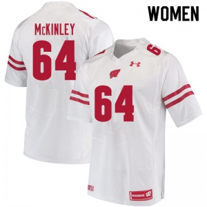 Womens Badgers #64 Duncan McKinley White Football Jersey 765320-386