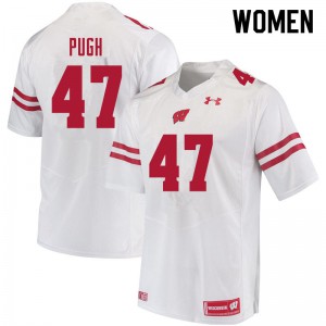 Womens Wisconsin #47 Jack Pugh White Alumni Jerseys 693276-123