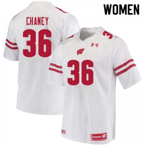 Womens Wisconsin #36 Jake Chaney White Alumni Jerseys 689720-279
