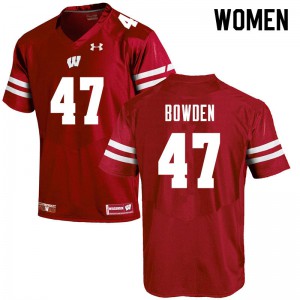 Women's Badgers #47 Peter Bowden Red Football Jerseys 893705-993