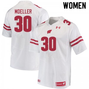 Women University of Wisconsin #30 Alex Moeller White High School Jersey 604148-626