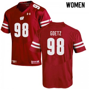 Women's UW #98 C.J. Goetz Red University Jerseys 636175-969