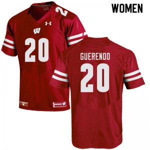 Womens UW #20 Isaac Guerendo Red NCAA Jersey 531153-740