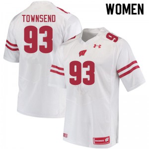 Women's Wisconsin #93 Isaac Townsend White Official Jersey 708935-218