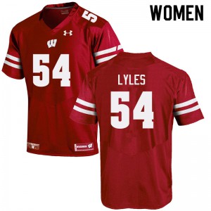 Women Wisconsin Badgers #54 Kayden Lyles Red Player Jersey 255323-427