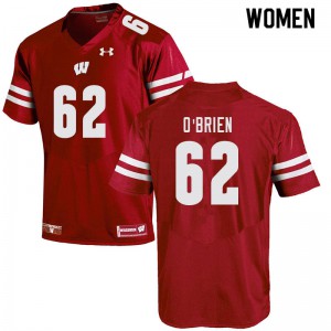 Womens University of Wisconsin #62 Logan O'Brien Red College Jersey 876989-695