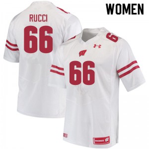Women Wisconsin #66 Nolan Rucci White Official Jersey 293729-864