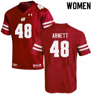 Women's Wisconsin Badgers #48 Owen Arnett Red Stitched Jerseys 495433-926
