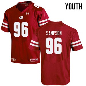 Youth Wisconsin Badgers #96 Cormac Sampson Red Player Jersey 449871-230