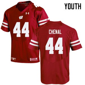 Youth Wisconsin Badgers #44 John Chenal Red Player Jersey 291943-638