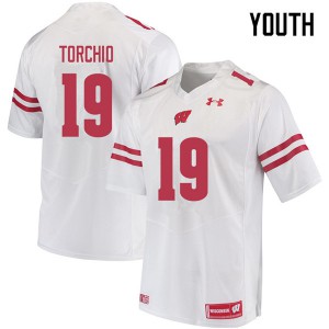 Youth UW #19 John Torchio White Official Jerseys 872568-491