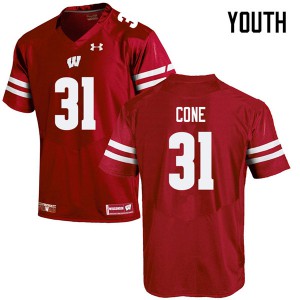 Youth University of Wisconsin #31 Madison Cone Red Player Jersey 387136-469