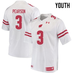 Youth UW #3 Reggie Pearson White Football Jersey 797259-180