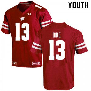Youth Wisconsin #13 Chimere Dike Red Football Jersey 226660-409