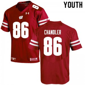 Youth Wisconsin Badgers #86 Devin Chandler Red NCAA Jerseys 843552-164