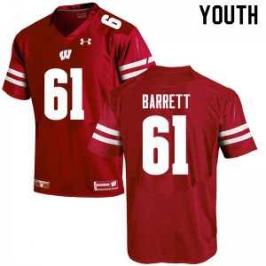 Youth Wisconsin Badgers #61 Dylan Barrett Red Stitched Jersey 742640-497
