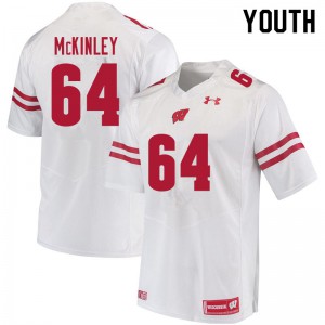 Youth Wisconsin Badgers #64 Duncan McKinley White Player Jerseys 439632-256