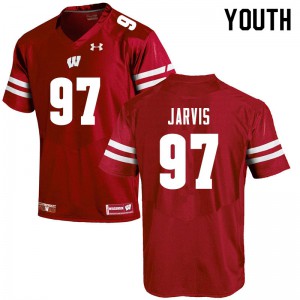 Youth University of Wisconsin #97 Mike Jarvis Red High School Jerseys 822311-828