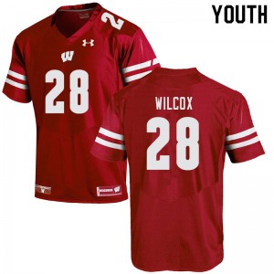Youth Wisconsin #28 Blake Wilcox Red Stitch Jersey 547846-927