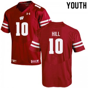Youth UW #10 Deacon Hill Red NCAA Jerseys 553817-172